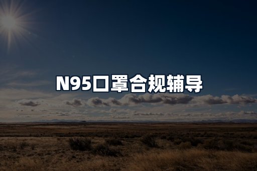 N95口罩合规辅导